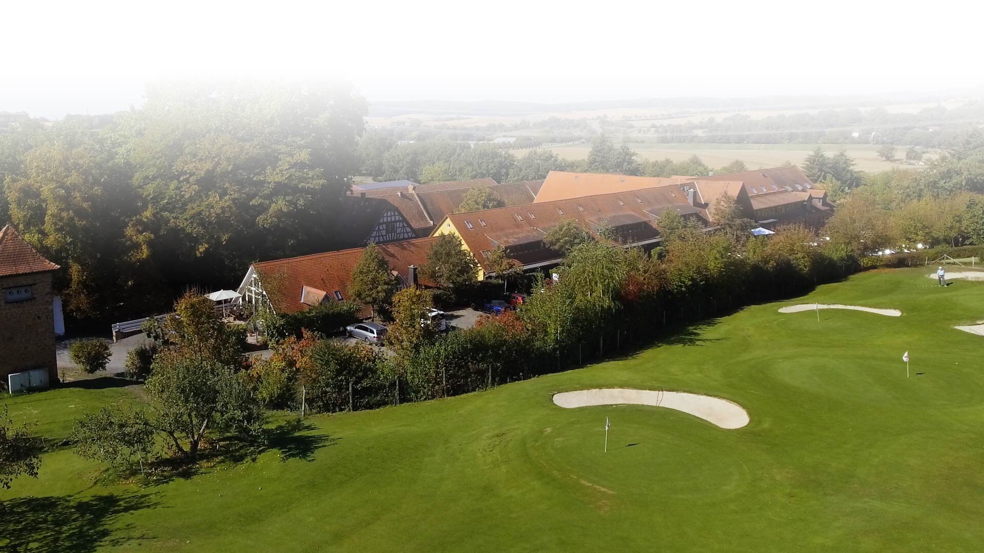 Gut Hühnerhof Luftbild Golfplatz