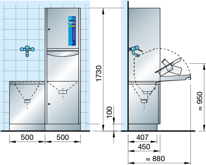Measurements TopLine 20 Measurements TopLine 20 spout