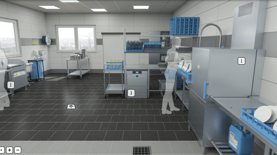 A small dishwashing area in the digital world of meiko-experiencezone.com A small dishwashing area in the digital world of meiko-experiencezone.com